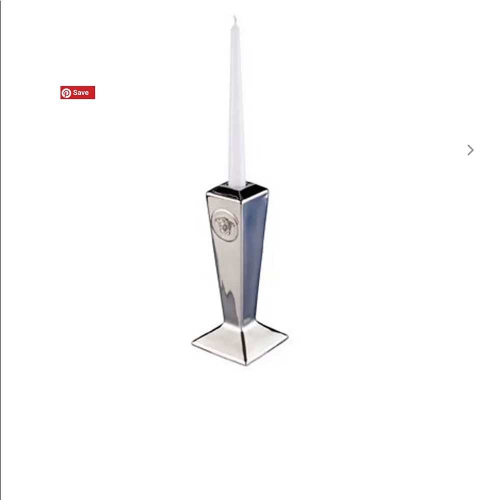 Versace candle holder platinum with box
